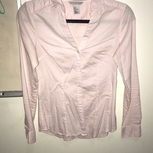 Pink button down shirt